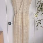 ZARA  Limited Edition Cream Pointelle Flowy Knit Jumpsuit Size L Photo 0