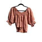 Free People  Convertible Lace Stacey Crop Top Pink Womens Medium Boho Festival Photo 1