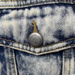 Juicy Couture Black Label Acid Wash Denim Jacket Pink Faux Fur Size XS Crop Photo 6