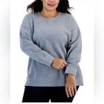 Ideology NEW ID Solid Crewneck Fleece Sweatshirt in Heather Grey, Plus Size 2X, New w/Tag Photo 4