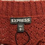 EXPRESS medium women’s maroon crop knit sweater lace up tie new with tags Photo 6