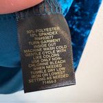 Ryegrass Teal Blue Crushed Velvet Long Sleeve Blouse Womens M Fall Preppy Shirt Size M Photo 2