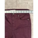 Madewell Women's High Rise Skinny Jeans Maroon Red Burgundy Size 26 Photo 4