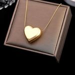 Heart Pendant Necklace Gold Photo 3