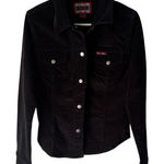 Guess  Jeans Vintage Y2k Black Corduroy Jacket Size Medium Long Sleeve‎ Button Up Photo 0