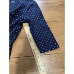 Croft & Barrow  Women Size Medium Cotton Polka Dot Shirt 3/4 Sleeve Casual Relax Photo 6