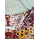 Banjanan Iris Dress XL Monarch Fuchsia Floral Tiered Milkmaid Smocked Maxi Photo 2