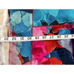 Anthropologie Leifsdottir Silk Floral Print Velvet‎ Panel Sleeveless Dress 0 Blue Photo 6