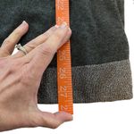 Liz Claiborne XL Gray Sparkle Sweater Silver Trim Y2K Classic Minimalist Chic Photo 10