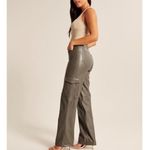 Abercrombie & Fitch Abercrombie size 26 regular 90s relaxed high rise gray leather cargo pants Photo 1