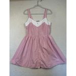 Vintage Brigette Bardot X La Redoute Pink Gingham Mini Y2K Babydoll SundressREAD Size 8 Photo 1