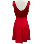 VTG CDC Caren Desirée Company Red Satin Mini Slip Dress Tie Waist Small Coquette Photo 2