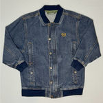 Rocawear Vtg Y2K  534 Womens Varsity Denim Jacket Embroidered Zip Up Size Small Photo 0