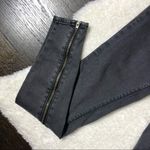 Brandy Melville  Moto Zip Faded Black Skinny Jeans Photo 2