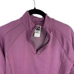 The North Face  Athletic Womens 1/4 Zip Pullover Top Purple Long Sleeve Size M Photo 2