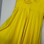 Betsey Johnson NWT Yellow Rockabilly Dress Sz 12 Pinup Girl Wrap Fit Flare Photo 8