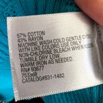 Turquoise Knit‎ Batwing Cardigan Y2K 2000s Boho Indie Sleaze Retro Medium Blue Photo 2