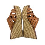 Sam Edelman  Devon Strappy Wedge Sandal Saddle Leather Woven Espadrille Size 8.5 Photo 8