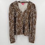 Lilly Pulitzer Chocolate My Favorite Spot Jansen V-Neck Sweatshirt Size Large Photo 2