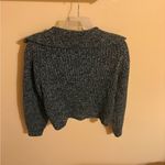 Proenza Schouler  White Label Wool Blend Black Collared Cardigan Photo 2