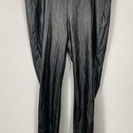 Lane Bryant  Women's Black Faux Leather Elastic Waist Dress Pants Size 22/24 Photo 0
