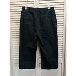 The Limited The‎  Black Crop Pants Size 10 High Rise Pockets Button Fly Photo 4