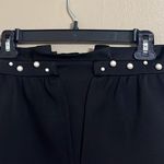 ZARA  Black Slimming Mini Skirt with Pearl Beads Detail Sz S Photo 2