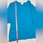 Vermont Country Store Textured Popover Half Sleeve Tunic Blue Top Size S Photo 8