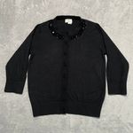 Kate Spade  Cardigan Black Small Wool Angora Blend Retro Glam Preppy Luxury Photo 0