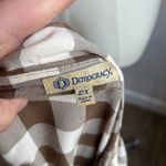 Democracy  Long Sleeve Brown & White Plaid Button Down Size 2X Photo 7