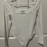 Aritzia  Babaton White Long Sleeve Bodysuit Photo 0