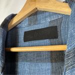 Boutique Vintage Blue & Black Plaid Button Down Short Sleeve Top M Size M Photo 3