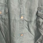 NWTs Denim Pearl Snap Crop Blue Size L Photo 4