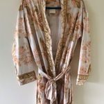 Free People Intimates Floral Baroque Print Satin Robe, NWT Photo 3