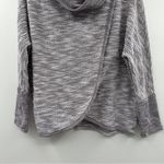 Calvin Klein Purple & Gray Crossover Knit Cowl Neck Pullover Sweater Size S Photo 2
