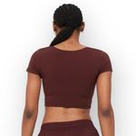 Aerie Brand New Offline by  Women's Size Medium Brown Real Good Cropped Top Shirt Photo 1