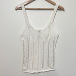 Abercrombie & Fitch  Crochet V-neck Skimming Tank Top Size Medium White Beach Photo 1