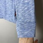 The Black Dog Heathered Space Dye Blue Cowl Neck Pullover Sweatshirt Small Photo 3