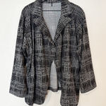 Dress to Kill Jacket Blazer Single Button Artsy Lagenlook Pattern Gray One Size Size undefined Photo 0