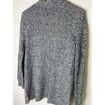 Faded Glory  Womans Size M Open Cardigan Sweater Long Sleeve Pockets Black White Photo 3