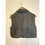 Lulus Perfect Company Black Tweed Cropped Sleeveless Blazer Pearl Buttons Small Photo 4