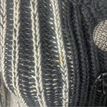 Pure Handknit Artisan‎ Stripe Cotton Cardigan Sweater | Small | Neutral Style Black Photo 8