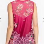 Johnny Was  Pink Lace Bee Active High Low Mesh Contrast Top, Size Extra Large Photo 2