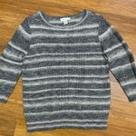 Christopher & Banks  Striped Knit Sweater Womens Size Medium Crew‎ Neck Pullover Photo 0