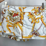 OVI  Ivory Cream Status Chain Print Bermuda Tailored Shorts S Photo 0
