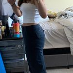 ZARA Navy Blue Cargo Pants Photo 1