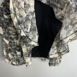 WAYF NWOT  Snakeskin Print Mesh Tiered Skater Dress Long Sleeve Layered Small‎ Photo 6