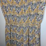 Natural Life NEW Christine Floral Sleeveless Side Slit Maxi Dress Yellow Blue XS Photo 2