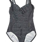 Maidenform M Beach Polka Dot One Piece Swimsuit Black White 12 Photo 0
