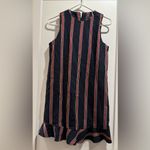 ZARA  Trafaluc Navy and Red Striped Mini Dress Size Small Photo 1